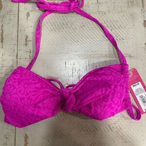 NWT Xhilaration pink floral bikini top